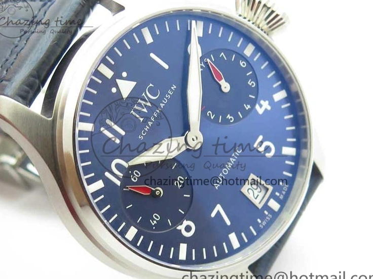 MIROTIME 0202 Supportive Big Pilot IW501008 “Boutique London” SS ZF Best Edition Blue Dial on Blue Leather Strap A 7106